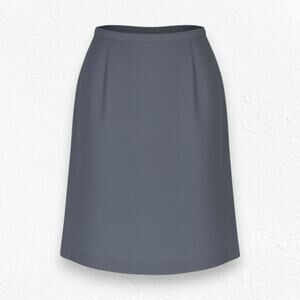 Y2K Pendleton Dark Gray Silk Linen Mid Rise Classic A-Line Midi Skirt Size 14